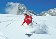 Skifahrer auf den Filzmooser Pisten